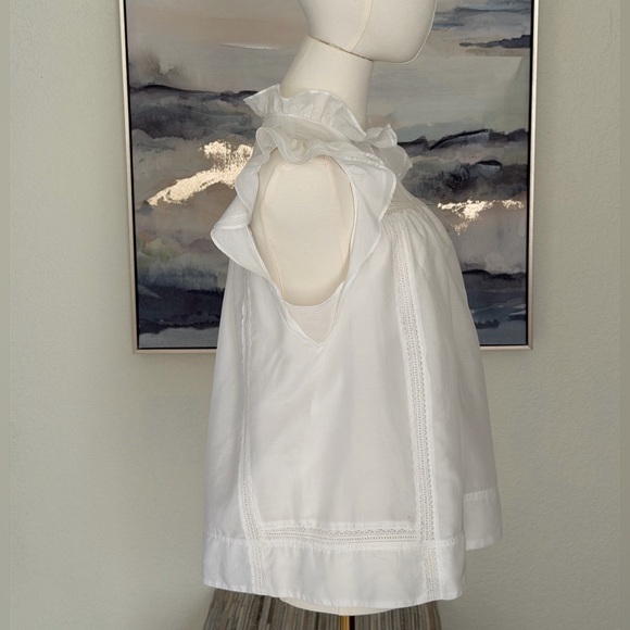 J. Crew Re-Imagined White Cotton/Silk Blouse - Picture 9 of 16